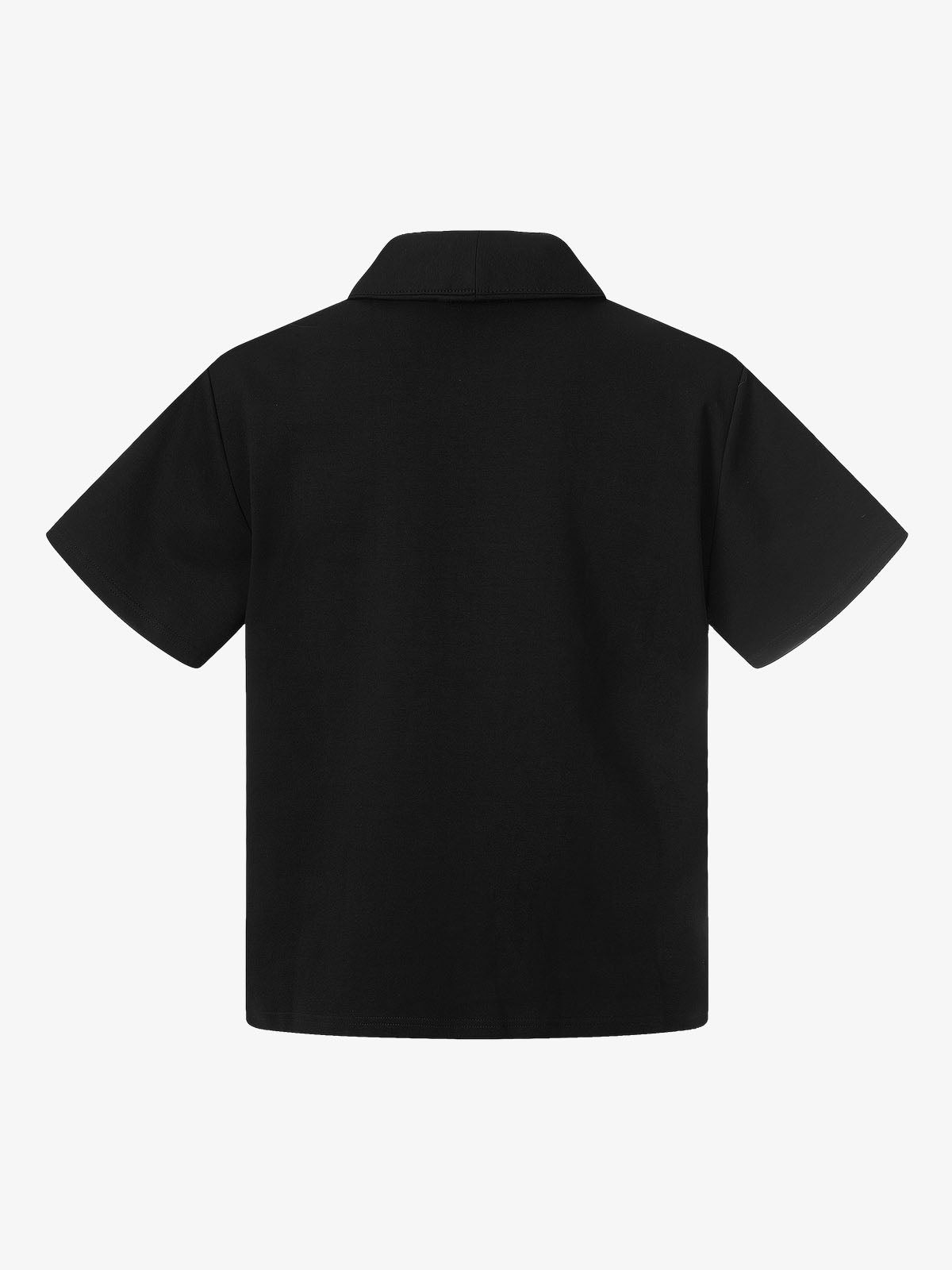 T-Shirt mit Schalkragen und Knopfleiste