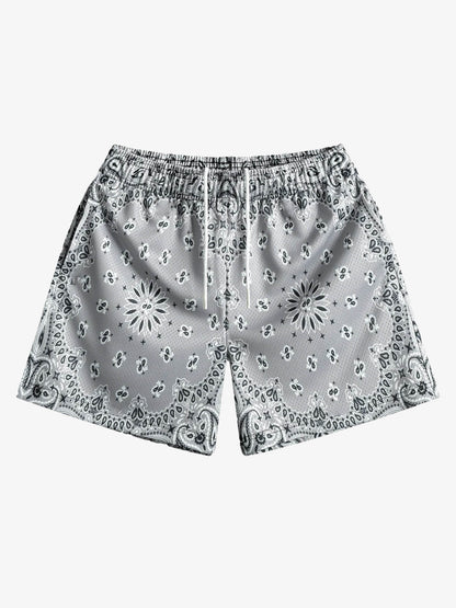 Sportshorts mit Paisley-Muster