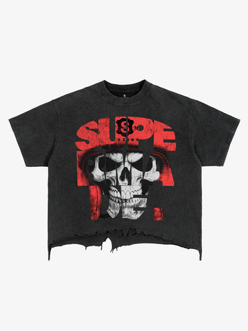 Vintage Gothic Skull Graphic T-Shirt
