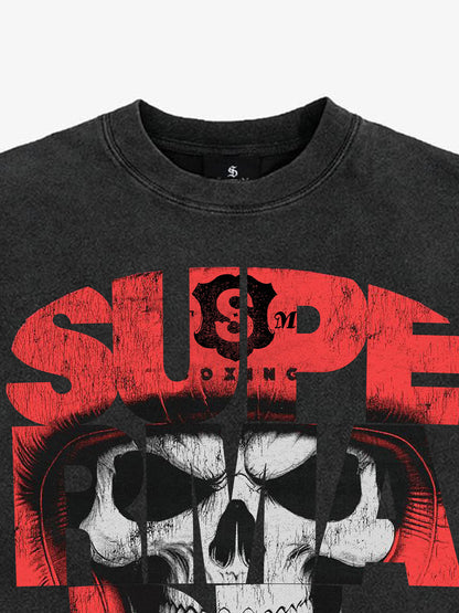 Vintage Gothic Skull Graphic T-Shirt