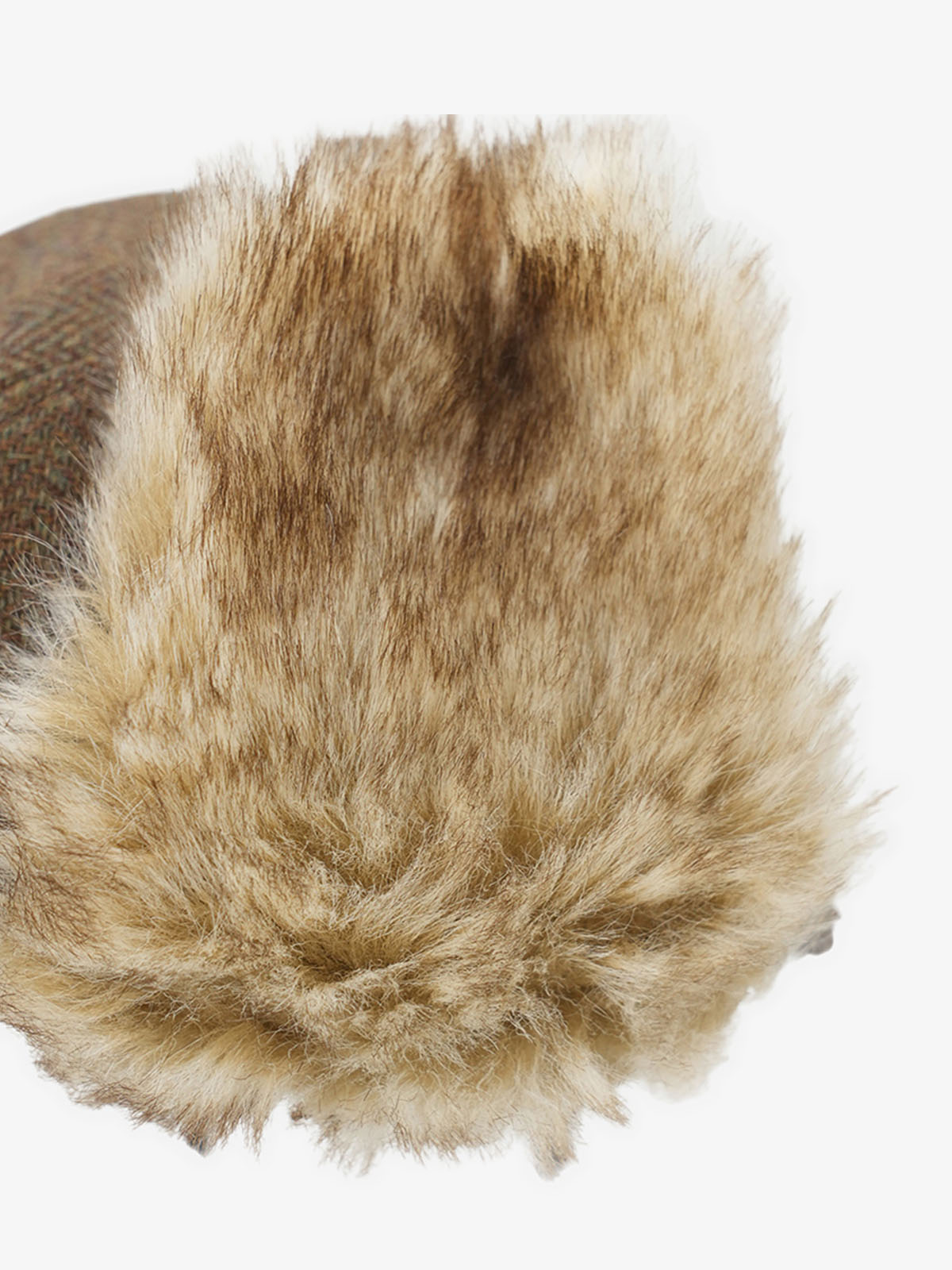 Retro Tweed Plush Earflap Embroidered Letter Cap 