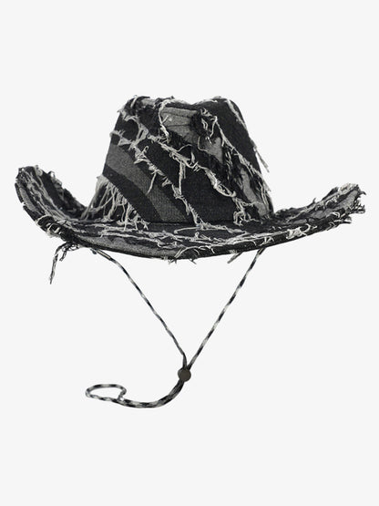 Distressed Patchwork Cowboy Hat 