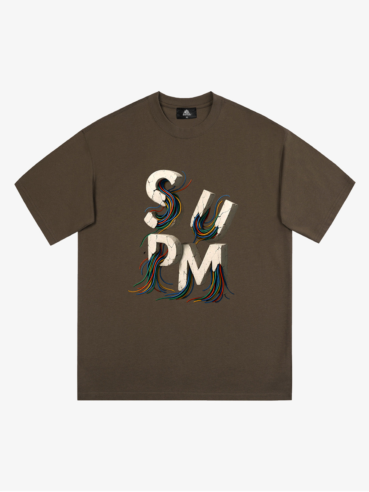 SPMD Letter Cable Graphic T-Shirt 