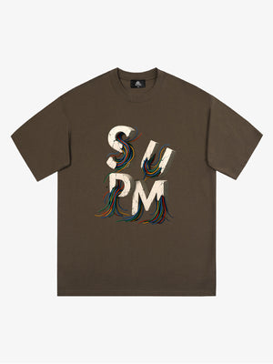 SPMD Letter Cable Graphic T-Shirt 
