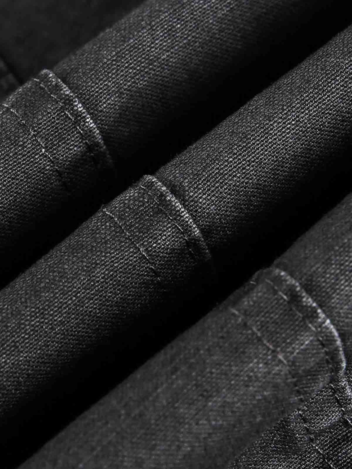 Clean Cut Leather Contrast Collar Pocket Jacket 