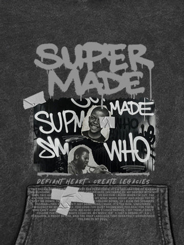 Trendy Retro Graffiti Character Hoodie 
