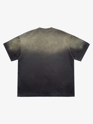 Distressed Graphic Print Crewneck T-Shirt