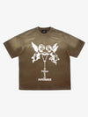 Twin Angels Cross Washed T-Shirt