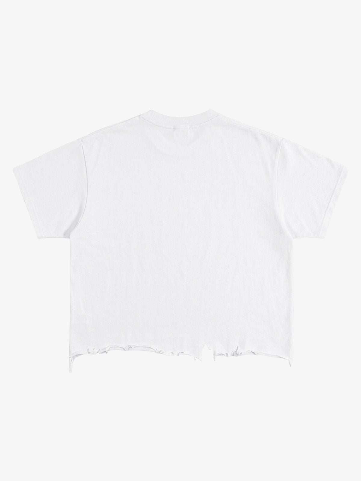 Raw Hem Cotton Crop Tee