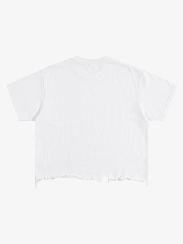 Raw Hem Cotton Crop Tee