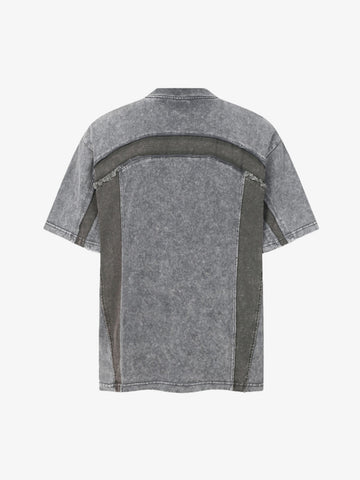 Panel Stitch Cotton T-Shirt 
