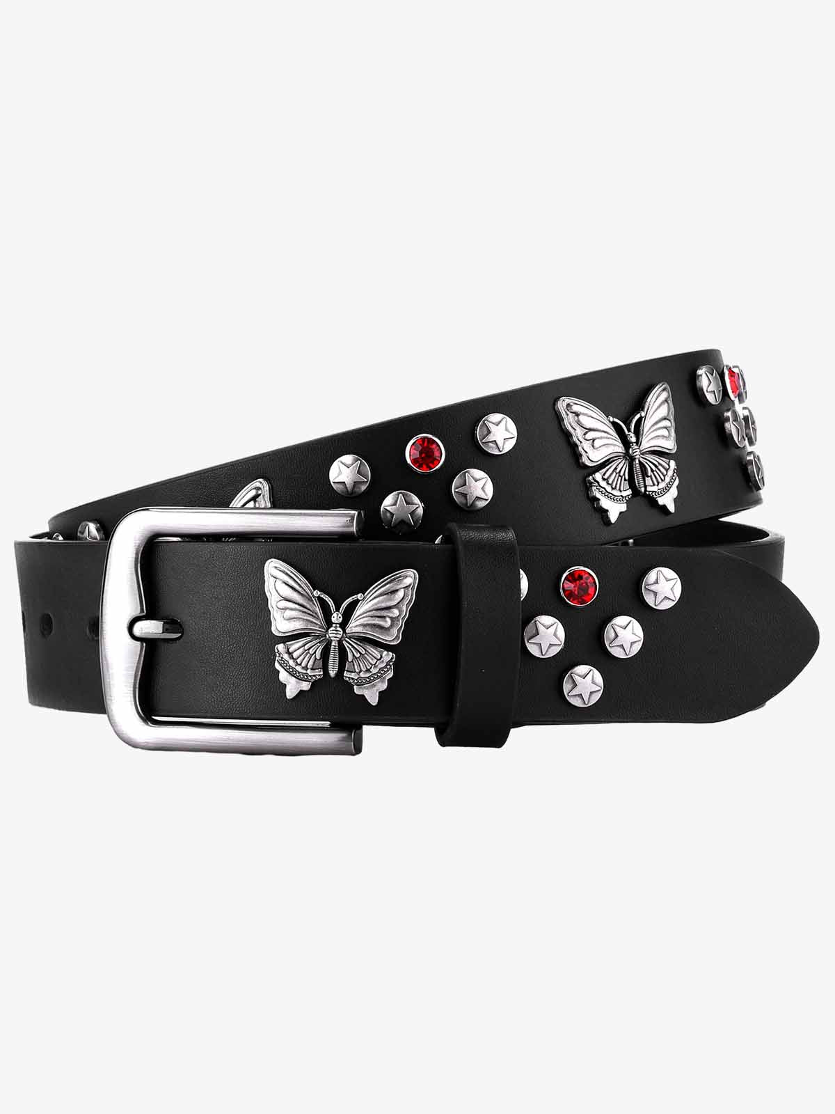 Vintage Butterfly & Star Studded Punk Belt 