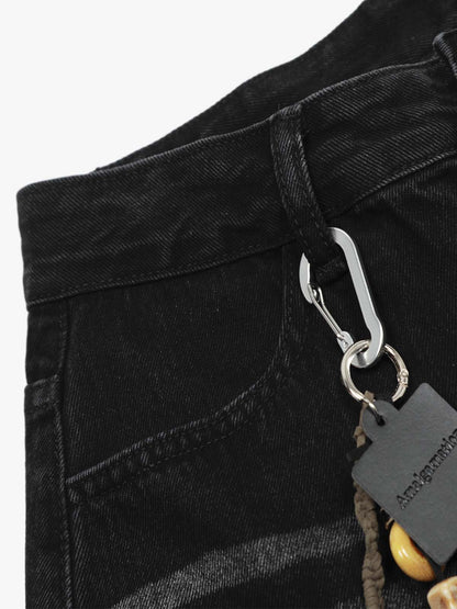 Vintage Embroidered Cross Washed Scimitar Jeans 
