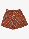 Shorts mit Vintage-Geometrie-Print und Kordelzug