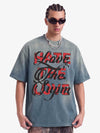 Retro-T-Shirt mit farblich abgesetztem Schriftzug