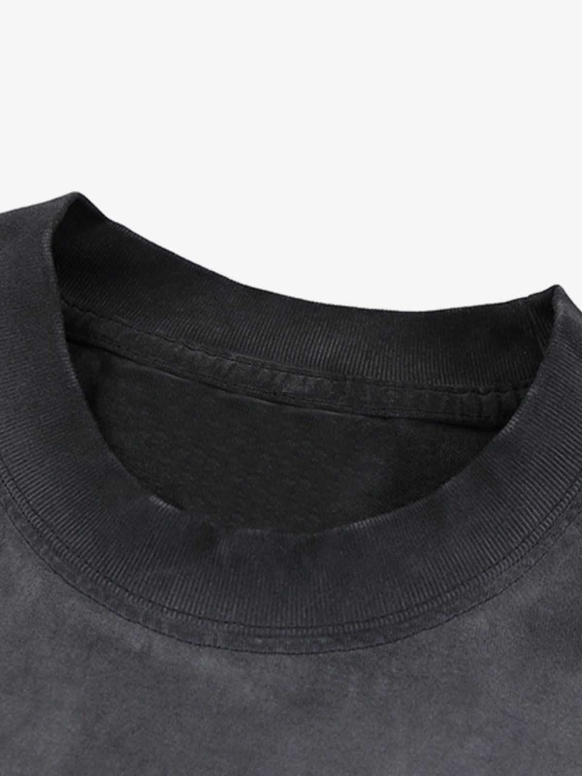 Vintage Gradient Spray Letter Print T-Shirt 
