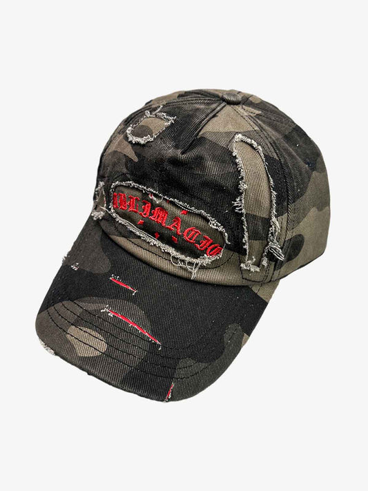 Baseballkappe aus Baumwoll-Twill mit Camouflage-Muster – Verstellbare klassische Dad-Cap