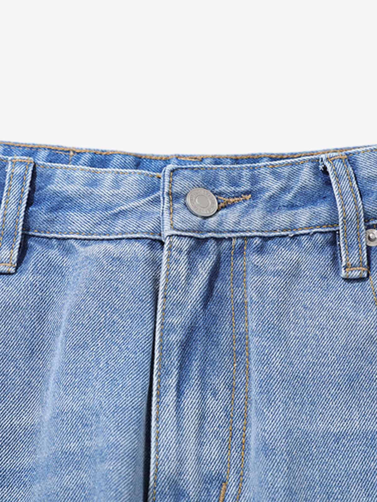Washed Side Stripe Machete Jeans 