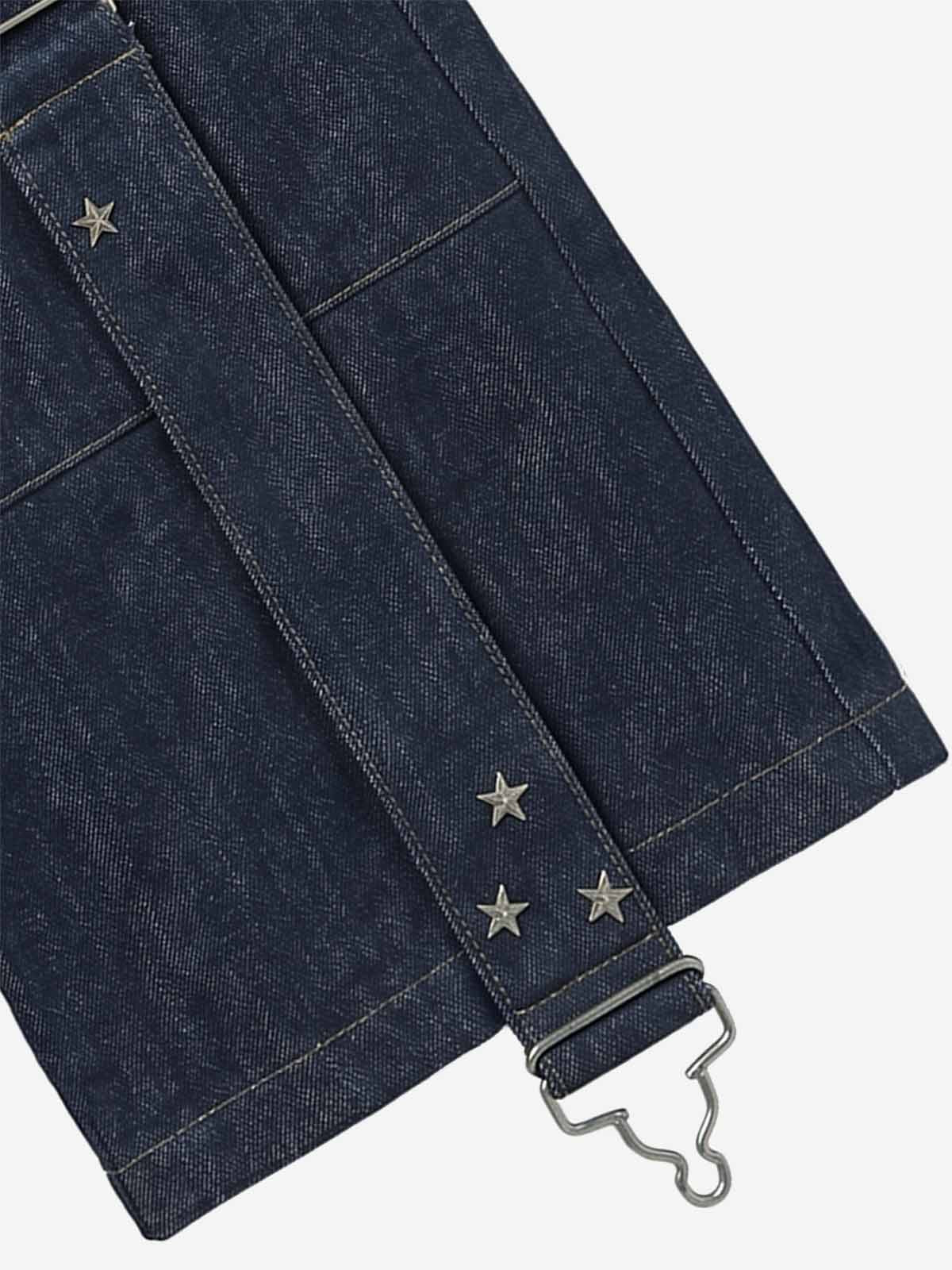 Vintage Shorts mit weitem Bein und Sternenbesatz