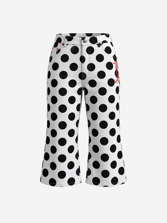Retro-Schlaghosen mit Polka-Dots