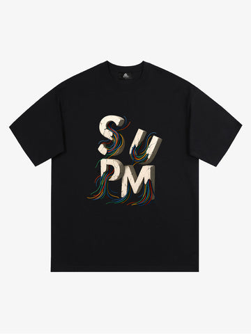 SPMD Letter Cable Graphic T-Shirt 