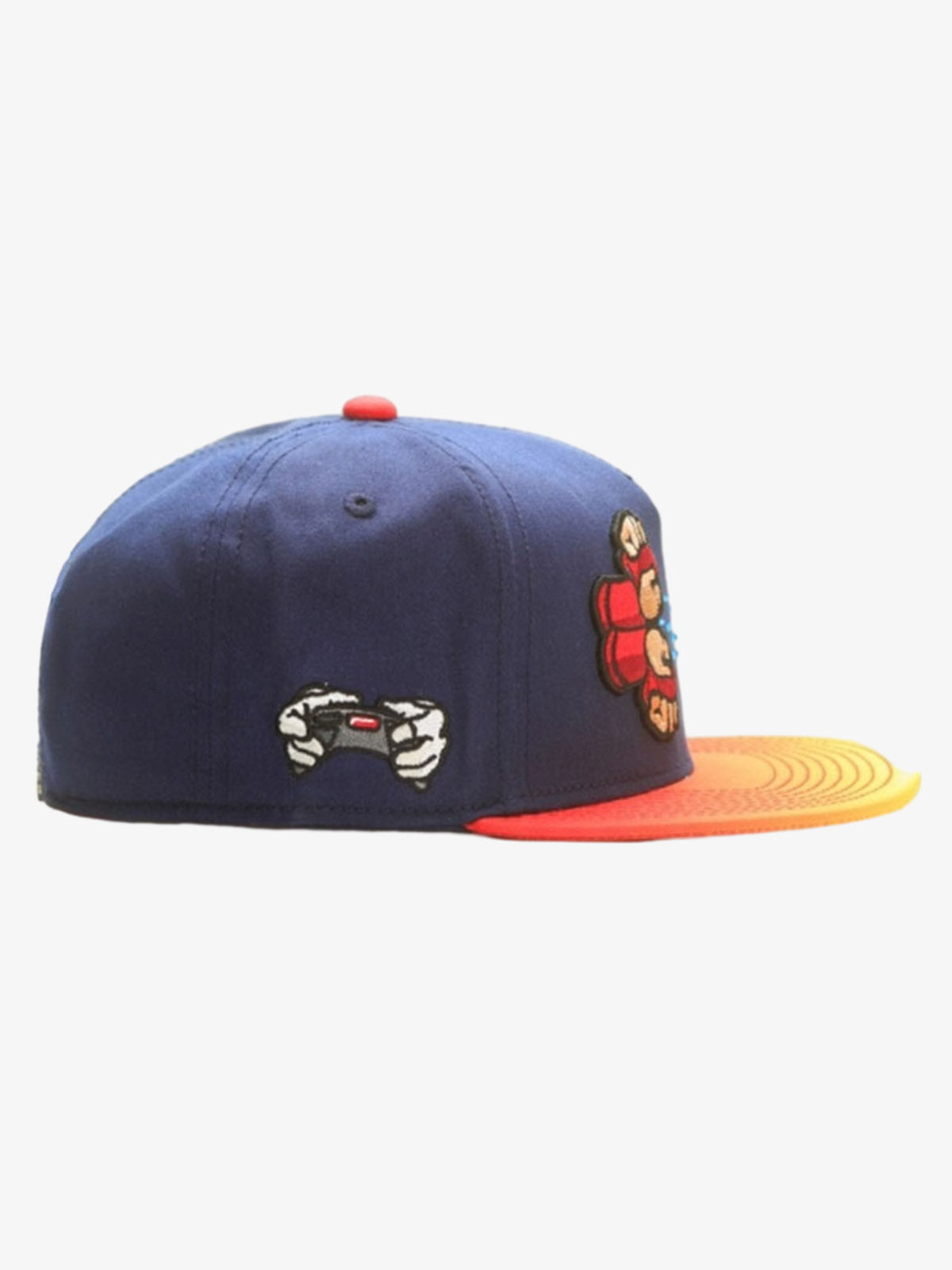 Baseballkappe mit grafischer Stickerei und Farbblockmuster
