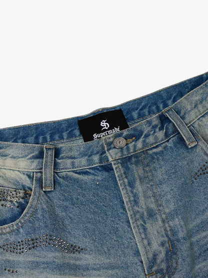 Mountain Motif Bermuda Shorts