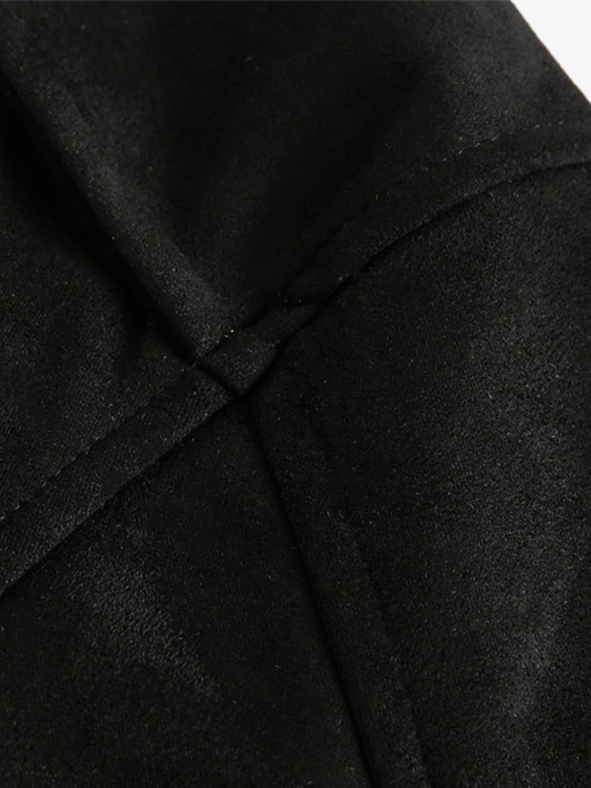 Suede Leopard-Trimmed Paneled Bomber Jacket 