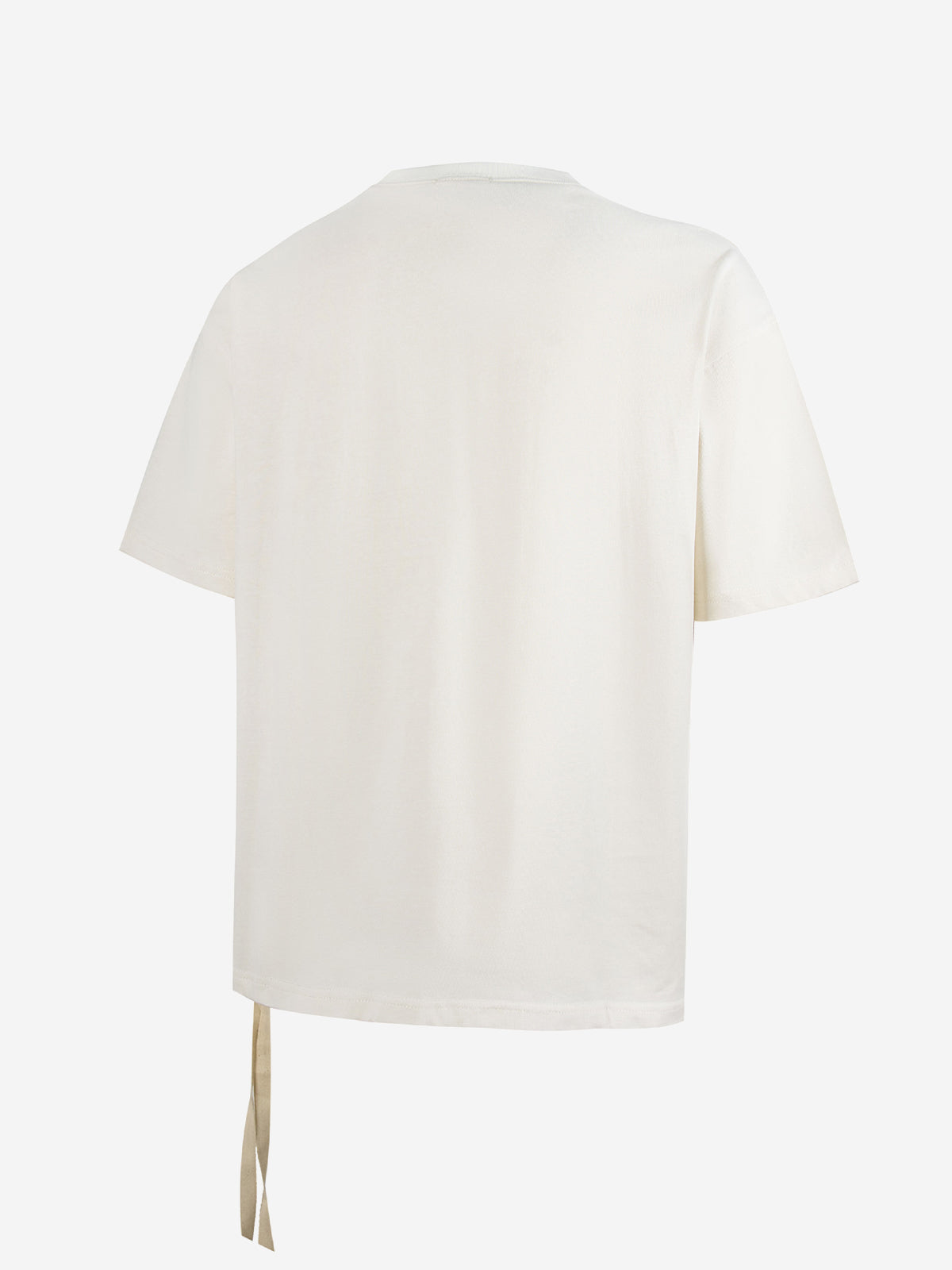 Minimalistisches T-Shirt mit asymmetrischem Buchstabenprint