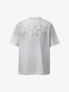 Strass-Sternen-Grafik-T-Shirt