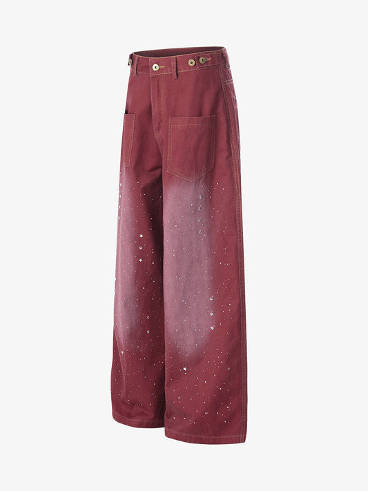 Vintage Jeans mit Farbspritzern