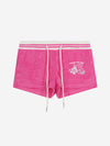 Sportliche Shorts aus Frottee mit Hibiskusmuster