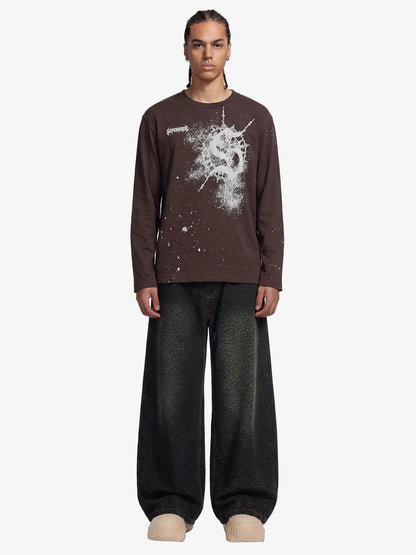 Denim Street Leopard Print Barrel Jeans - 2458 