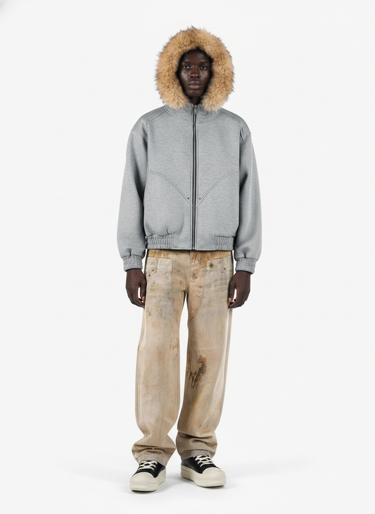Vintage High Street Mud-Dyed Distressed Baggy Jeans 