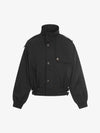 High Neck Belted Utility Cropped Jacket 