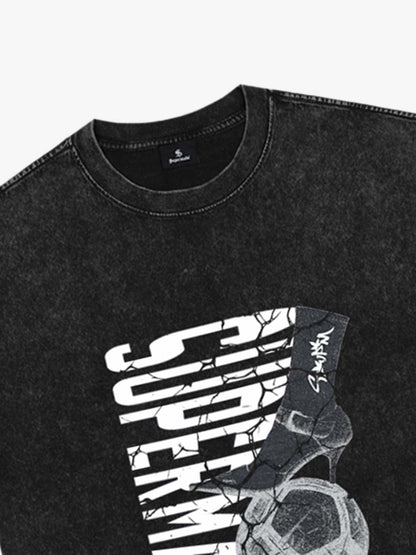 High Heel Soccer Ball Graphic T-Shirt 