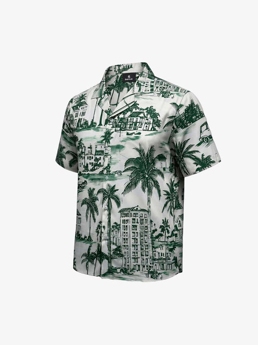 Vintage-Shirt mit grünem Kokosnussbaum