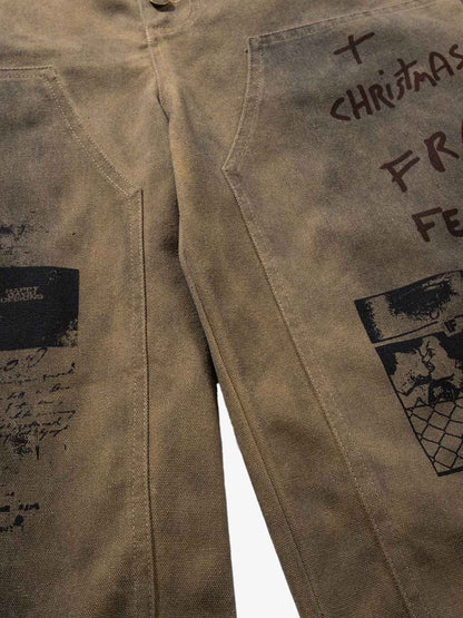 Jeansshorts mit schmutzigem Schlammwaschmuster