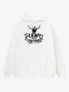 Gothic Devil Graphic Washed Hoodie 