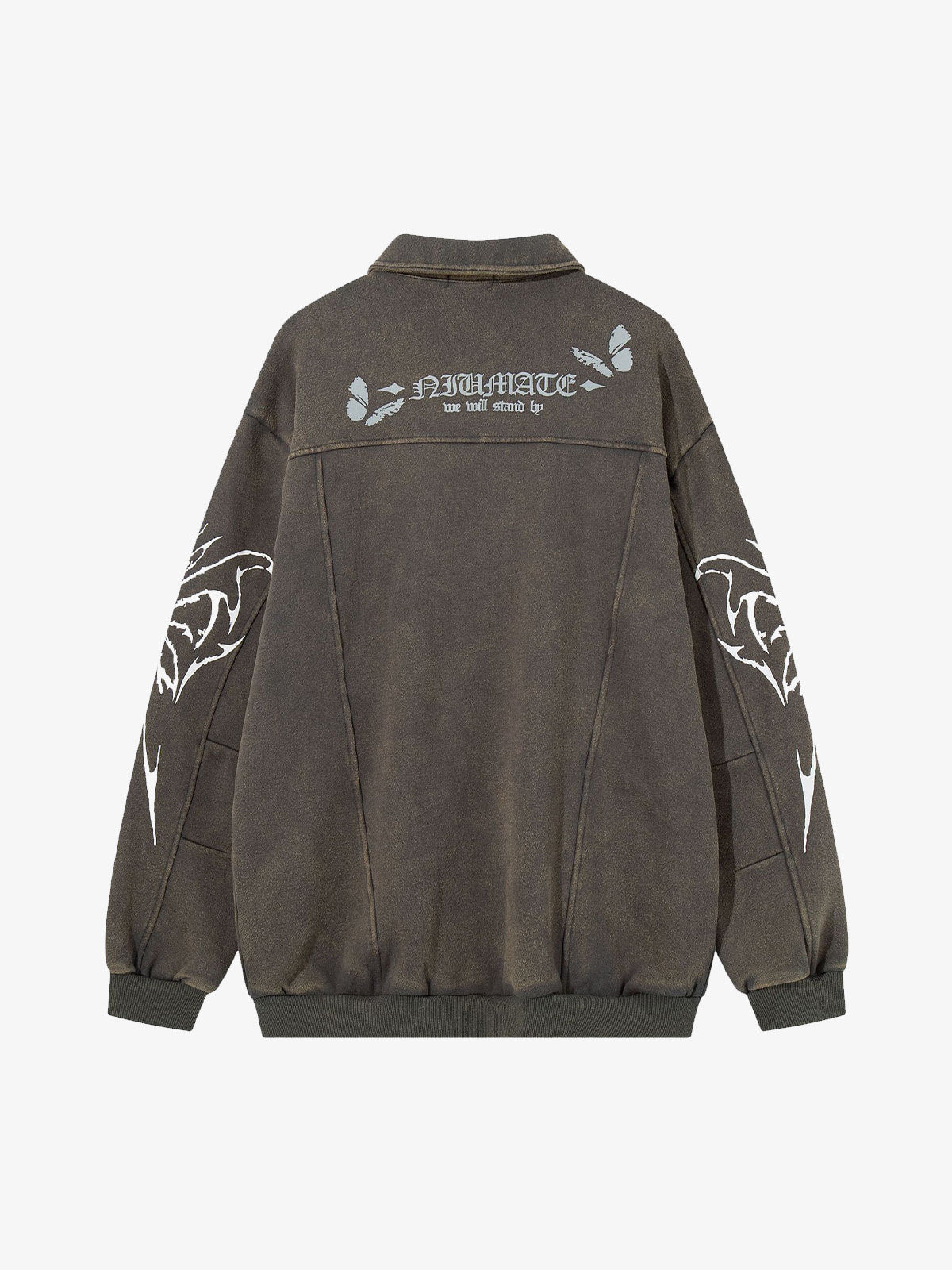 Punk Gothic Butterfly Graphic Streetwear Jacket 
