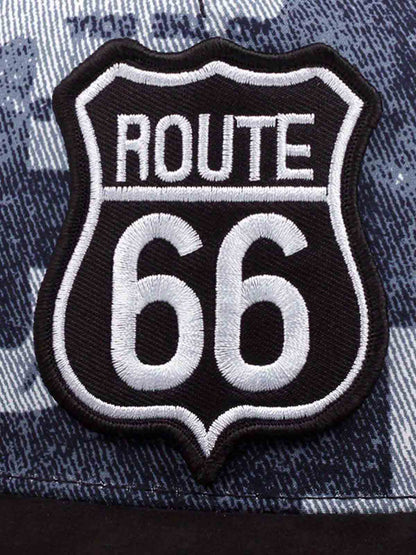Route 66 bestickte Snapback-Kappe