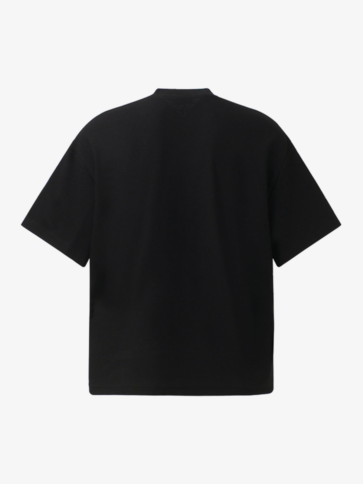 Waffelstrick-T-Shirt mit seitlichem Schriftzug