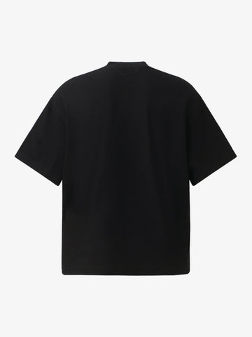Waffelstrick-T-Shirt mit seitlichem Schriftzug