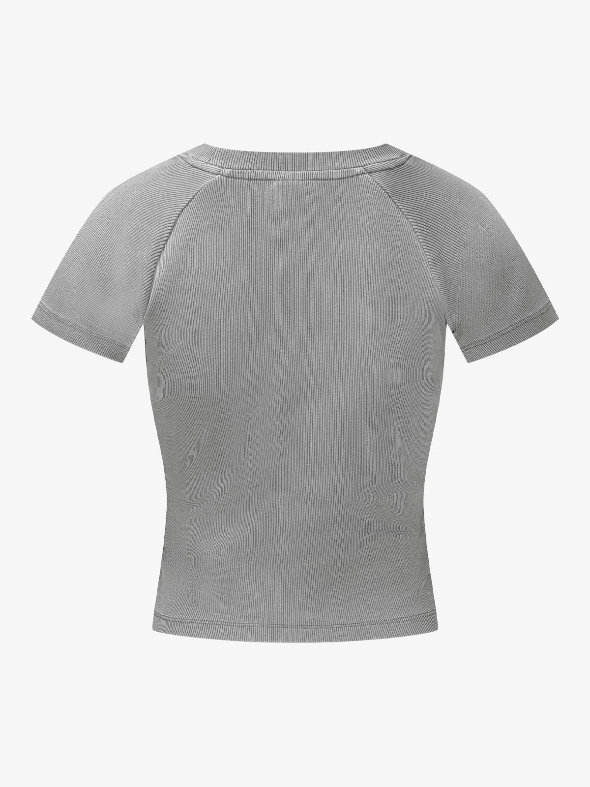 Geripptes Stricktop – Figurbetontes Basic-Teil aus Stretch-Baumwollmischung