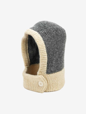 Retro Color-Block Chunky Knit Balaclava Hats 