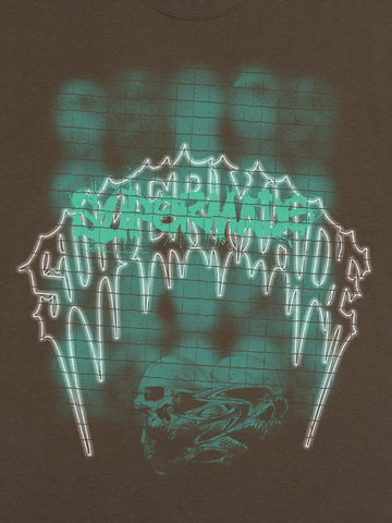 Dark Grid Skull Graphic T-Shirt 