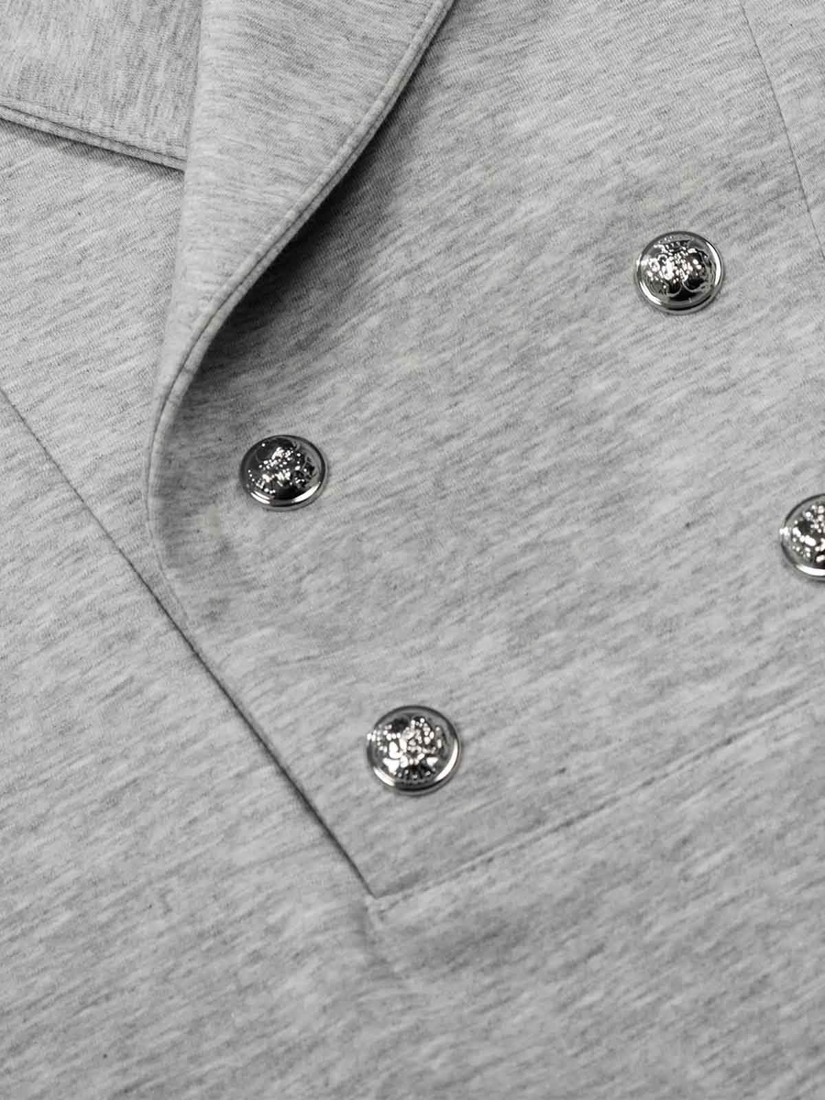 T-Shirt mit Schalkragen und Knopfleiste