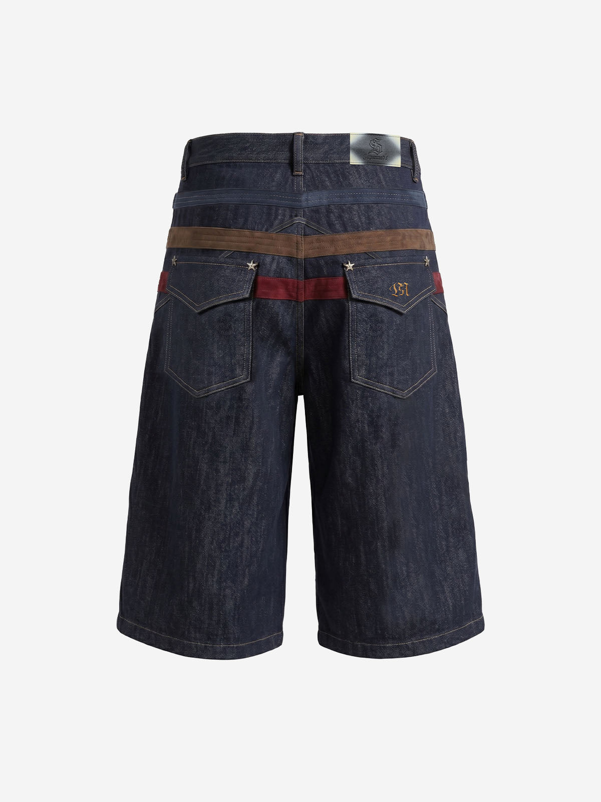 Vintage Shorts mit weitem Bein und Sternenbesatz