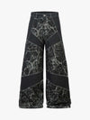 Deconstructed Split Tie-Dye Jeans 