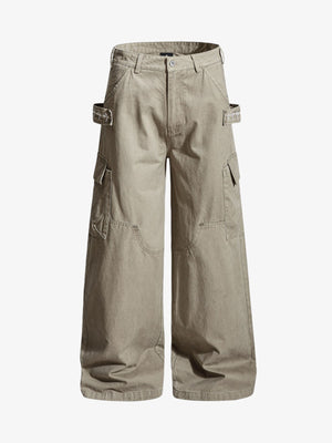 Vintage Strap Detail Carpenter Pants 